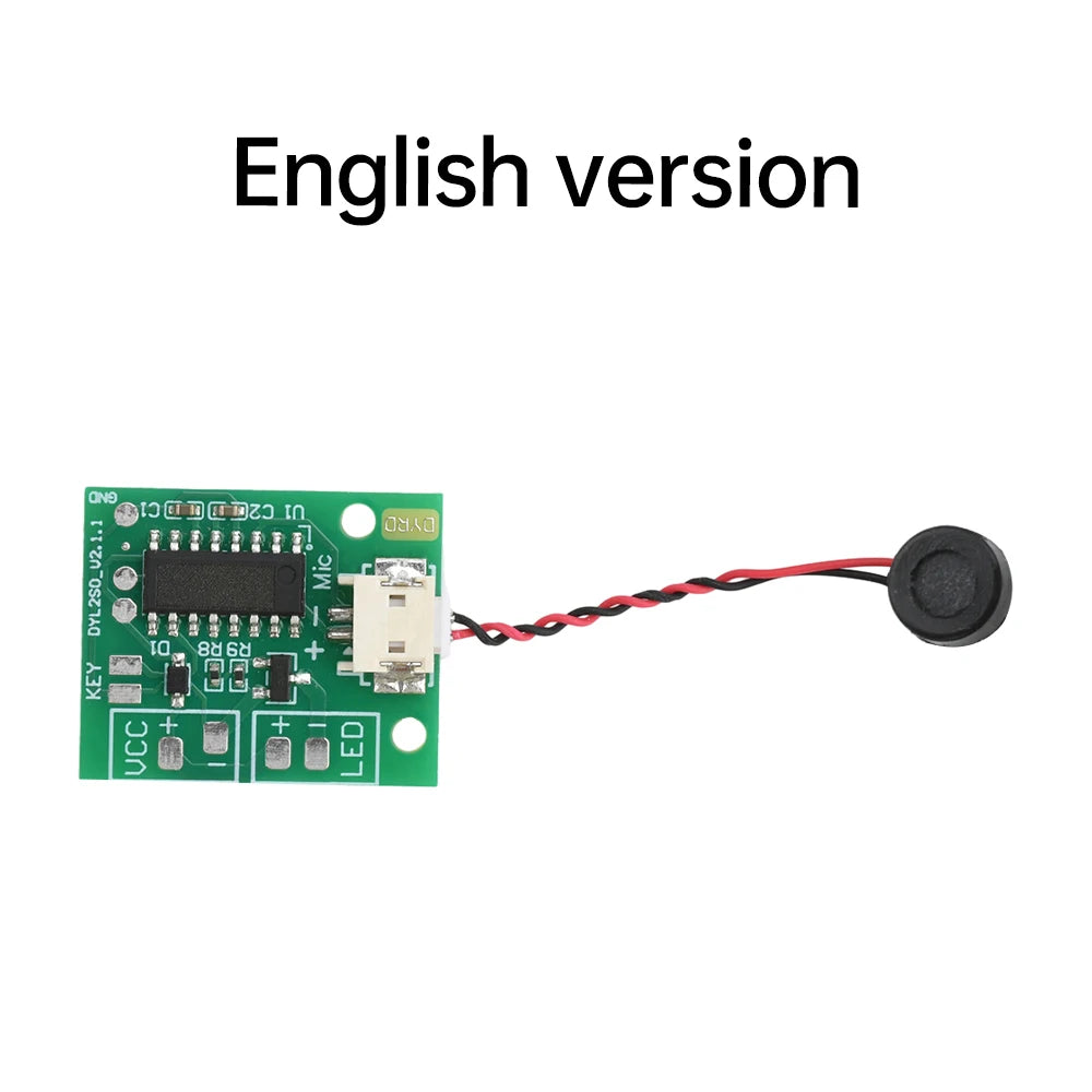 module commande vocale basse tension vert circuit imprimé microphone connecteur led protection inversion polarité