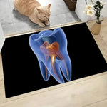tapis sol dentaire motif dent mousse antidérapant velours salon entrée maison moderne décor