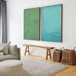 affiches modernes vert bleu paysage toile sans cadre 40x50cm 50x70cm cadre bois