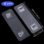 prise courant multi fentes adhésive transparente moderne pratique blanc boutons fixation