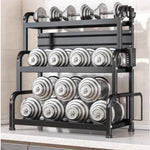 étagère cuisine acier inoxydable noir moderne 40cm 35cm haute capacité rangement cuillères couteaux planche