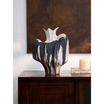 vase moderne marbré noir blanc gris bleu céramique art déco table