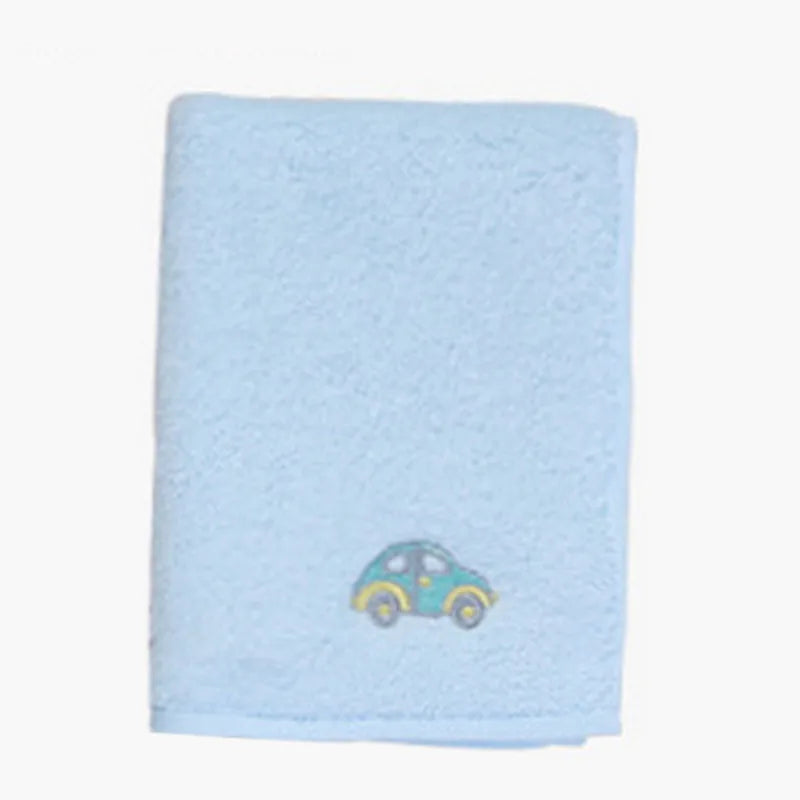 serviette coton bébé rapide douce broderie animaux blanc rose gris bleu noël