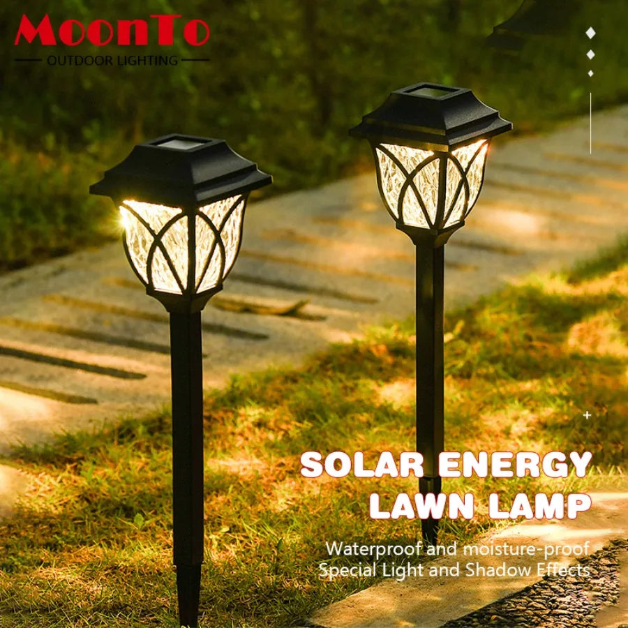 lumière solaire pelouse led moderne noire motifs géométriques extérieure étanche ip65 abspicket
