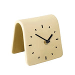 horloge moderne minimaliste acrylique arborée batteries AA points noirs crème noir