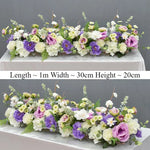guirlande florale artificielle romantique mariage décoration intérieure blanc violet bleu orangé