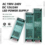 alimentation led 12v 24v 60w 100w 200w 300w 400w transformateur ultrafin vert industrielle