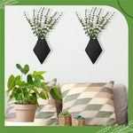 décoration murale cache plantes bois noir moderne plantes artificielles suspendues holderintérieur
