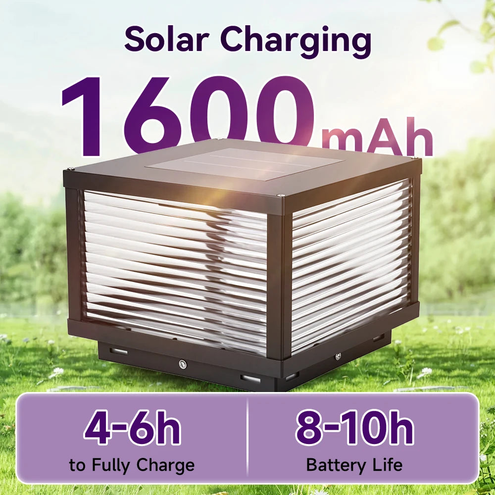 lampe solaire extérieure led moderne noire ip65 panneau solaire télécommande