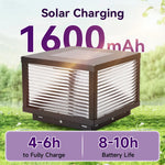 lampe solaire extérieure led moderne noire ip65 panneau solaire télécommande