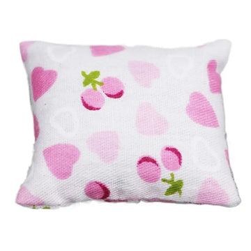 mini coussin décoratif miniature maison poupée tissu carreaux fleurs accessoires 12
