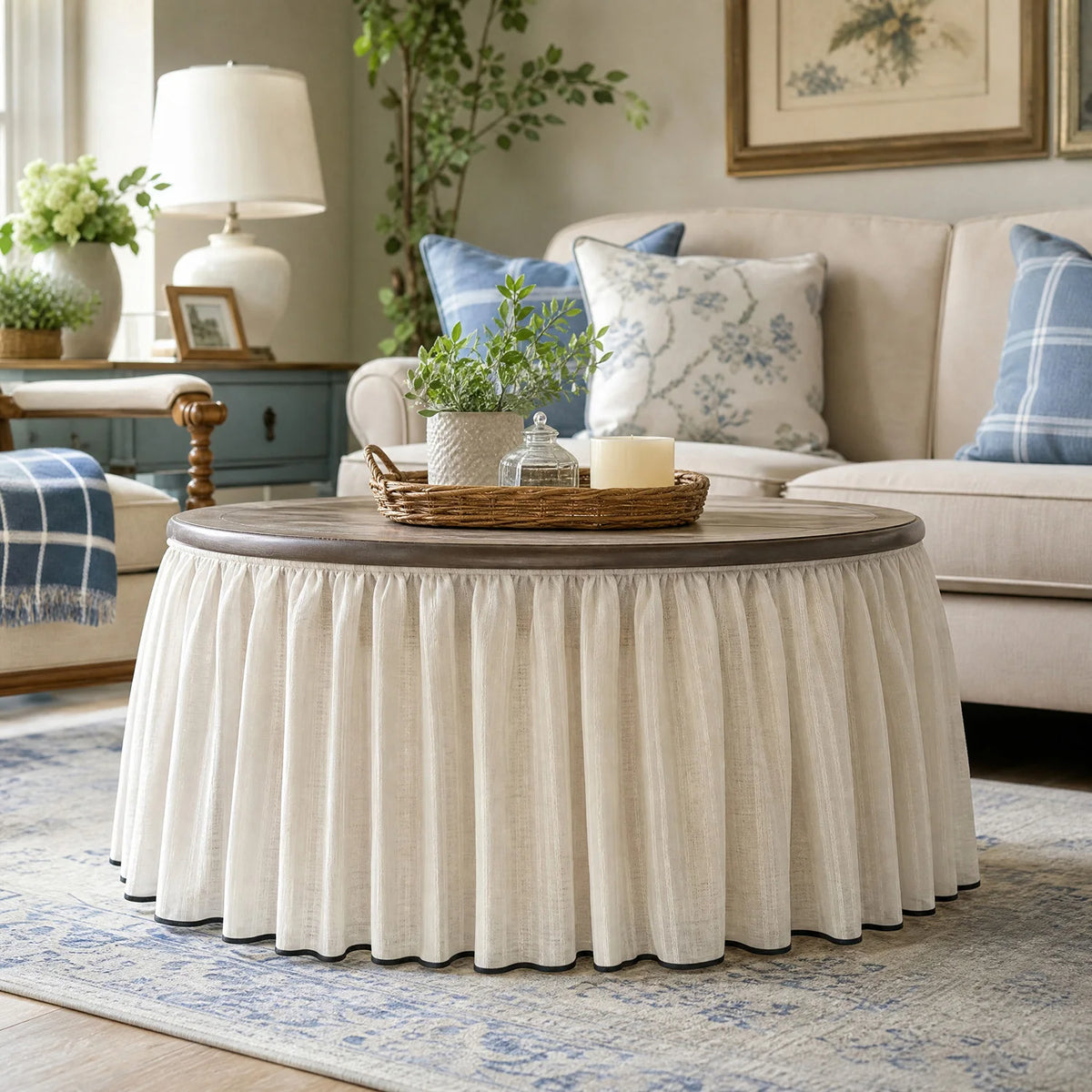rideau table beige clair rayures horizontales fines classique fixations velcro dimension 100x55cm