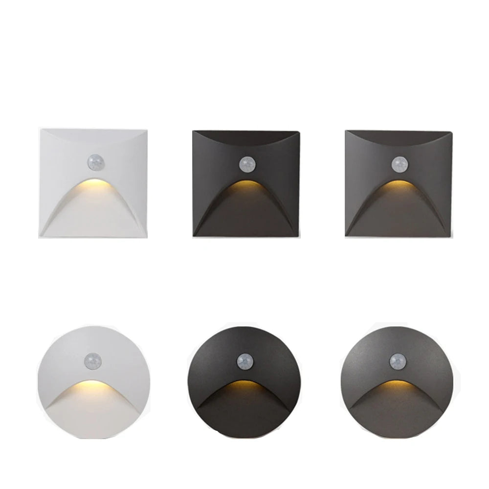 applique murale led 3w blanc chaud moderne capteur mouvement pire résistant 110v 220v