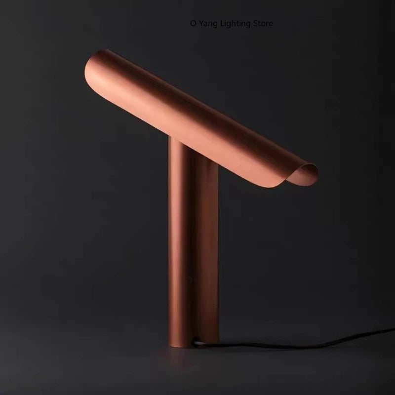 lampe table moderne cuivre blanc doré interrupteur bouton lumière led étude chambre