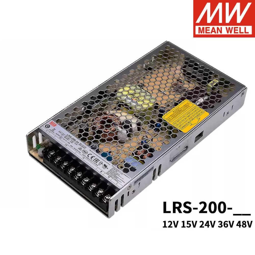 alimentation électrique 200w argenté grille hexagonale industrielle connecteurs électriques 24v 12v 5v