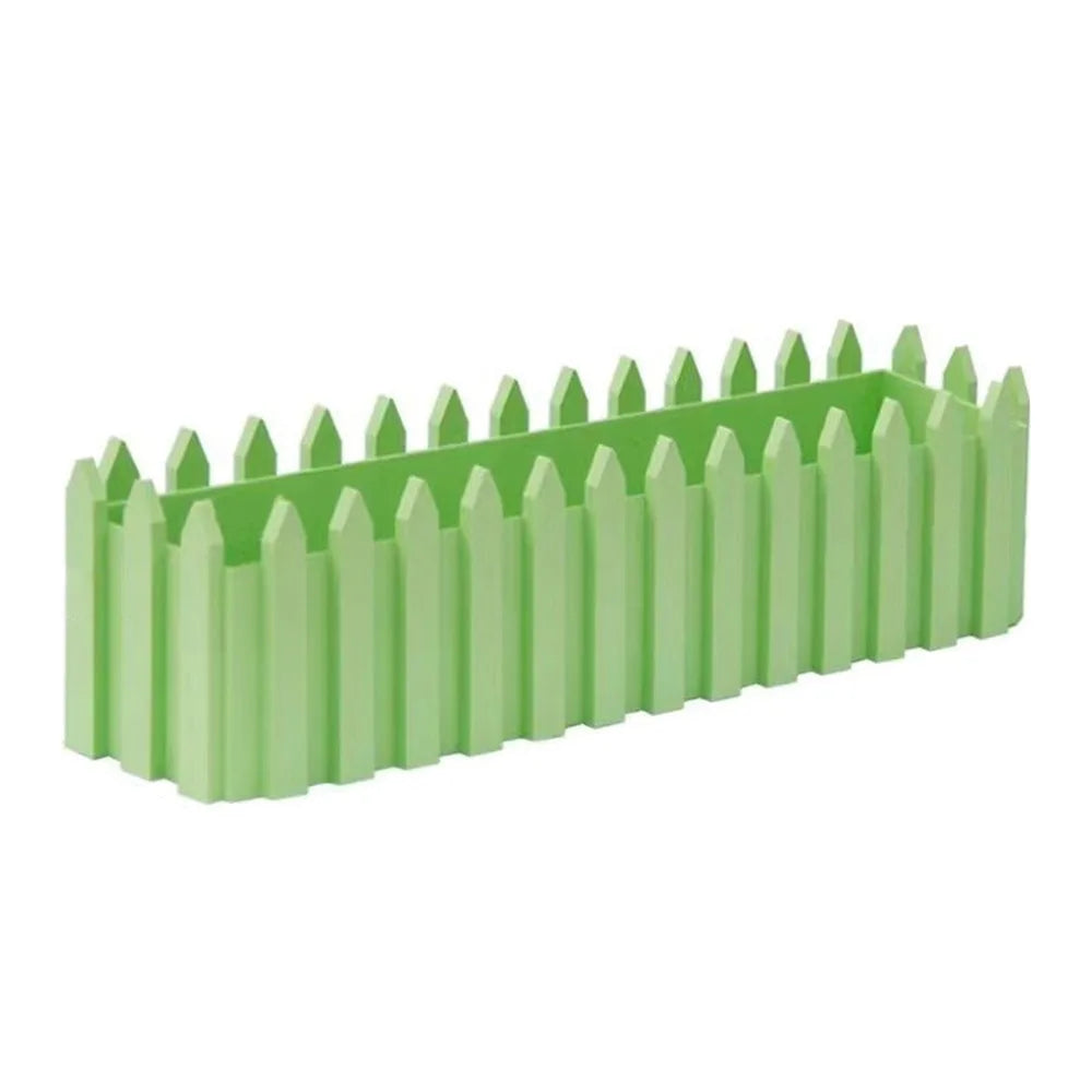 clôture décorative moderne pots fleurs réutilisables jaune rose bleu vert violet blanc
