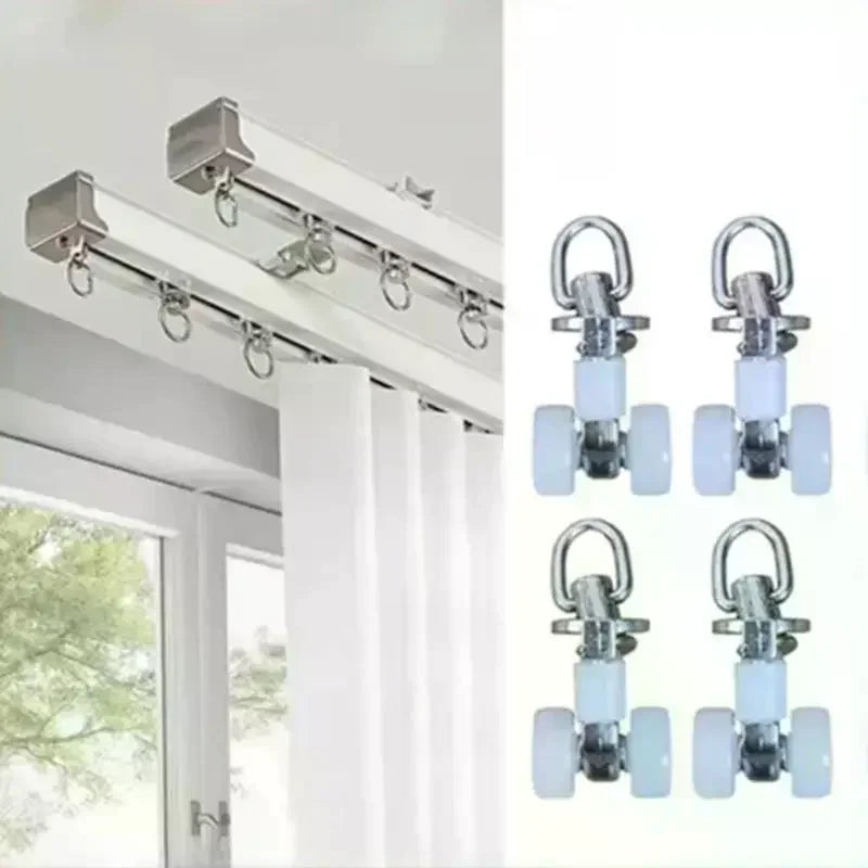 clips rideaux argent gris moderne rondelles anneaux métalliques opaques chambre maison
