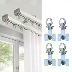 clips rideaux argent gris moderne rondelles anneaux métalliques opaques chambre maison