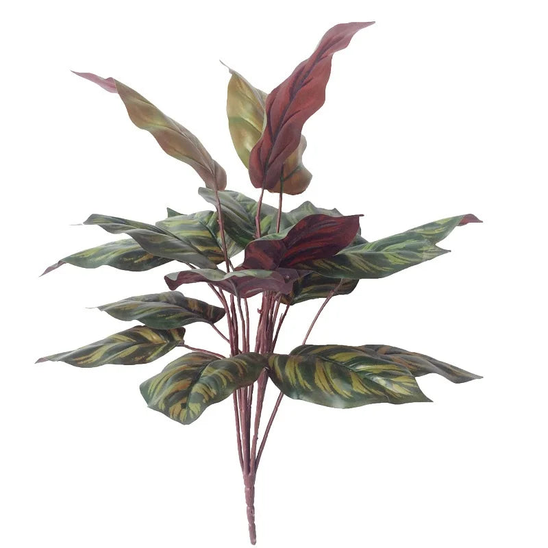 plantes artificielles vertes extérieures décoration jardin feuilles naturelles modernes tringle fixations textures variées