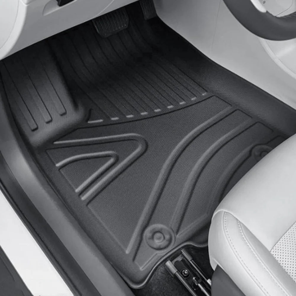 tapis sol coffre voiture noir rayures horizontales moderne imperméable tpe
