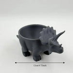 cache pot forme dinosaure gris sculpté relief créatif plante opacité décoration multifonctionnelle