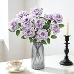 bouquet roses artificielles blanches vase cube decoration maison mariage anniversaireintérieur