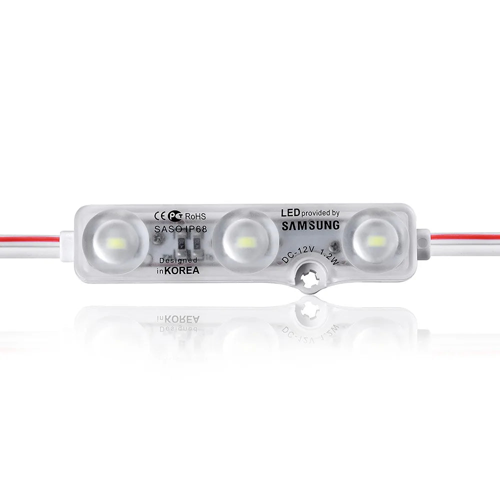 modules led 12v ip68 étanches blanc rouge noir câbles industriels adhésifs vissage
