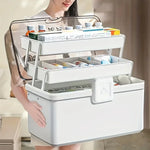 boîte rangement médicaments transparente moderne poignée anti humidité blanc storage ecofriendly