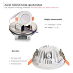 Spot LED blanc moderne 7W 9W 12W 15W clips étanche IP65 diffusé mat