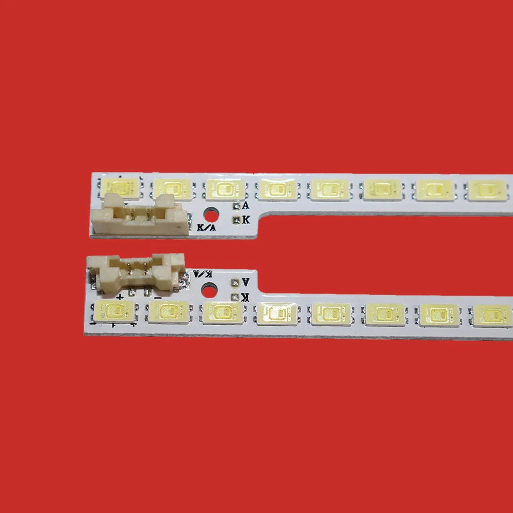 barre lumineuse led 410mm 58 leds blanc jaune connecteurs rouges trous fixation technique