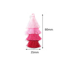 pompons franges polyester violet vert bleu rose boho chic décor maison rideau vêtement
