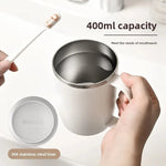 tasse fixe mur magnétique blanc gris moderne minimaliste couvercle support mural