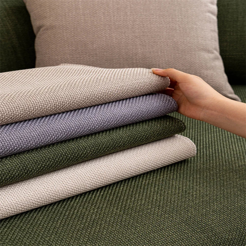 coussin canapé vert olive moderne tissu polyestère petite pointure sans couture
