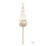 support plante suspendue macramé blanc cassé boho pot fleurs décoration balcon intérieur jardin