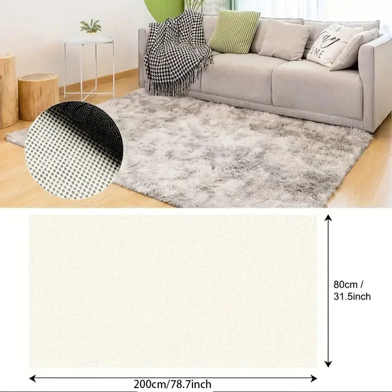 tapis moderne blanc anti dérapant adhésif taille 200cm 80cm respectueux environnement