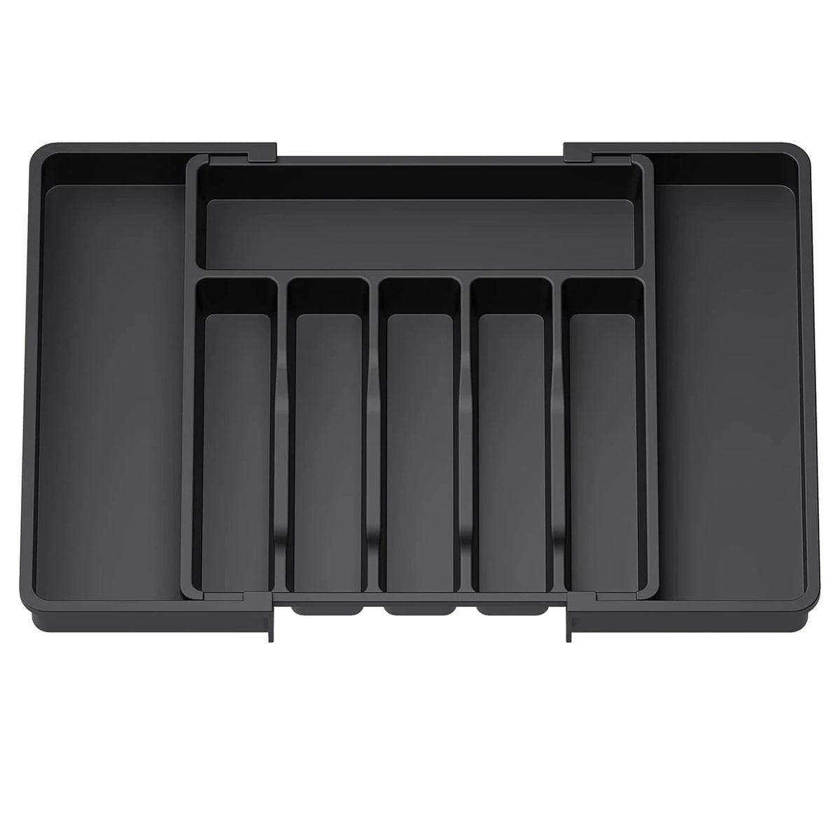 rangement tiroir cuisine gris moderne pliable fourchette cuillère couteau spatule