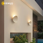 lampe murale moderne led blanc acier aluminium éclairage extérieur ip65 fixations garage porte