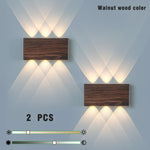 lampe murale led portable noir bois moderne adhésive rechargeable tactile type