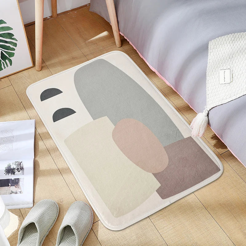 tapis moderne rayures horizontales motifs géométriques polyester antidérapant intérieur maison sol cuisine