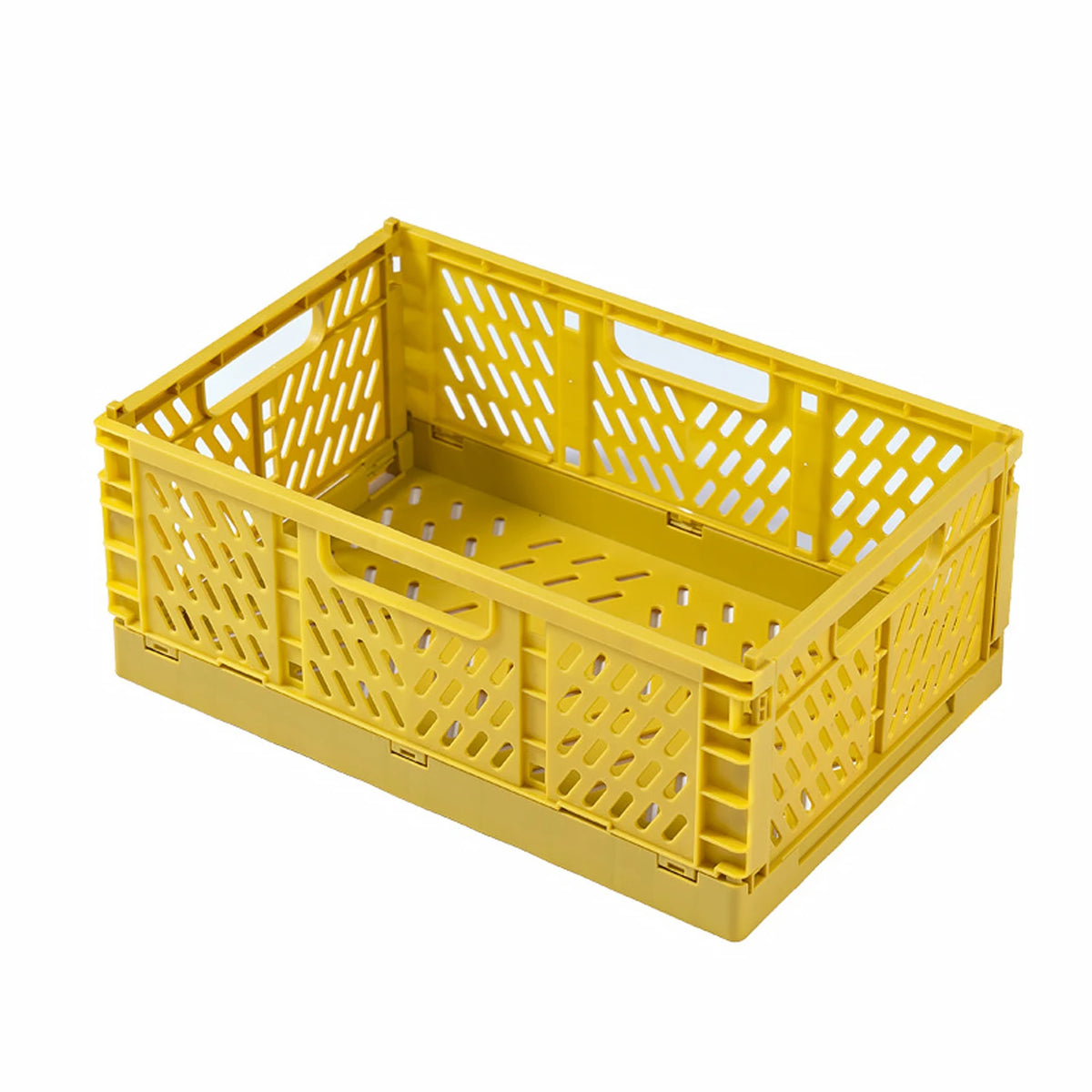panier rangement pliable perforé moderne jaune vert bleu rose blanc respectueux environnement