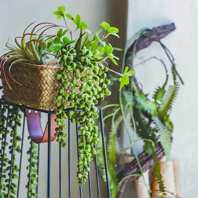 plantes artificielles vertes gouttes pendantes moderne suspension tringle extérieur décoration maison anniversaire vigne