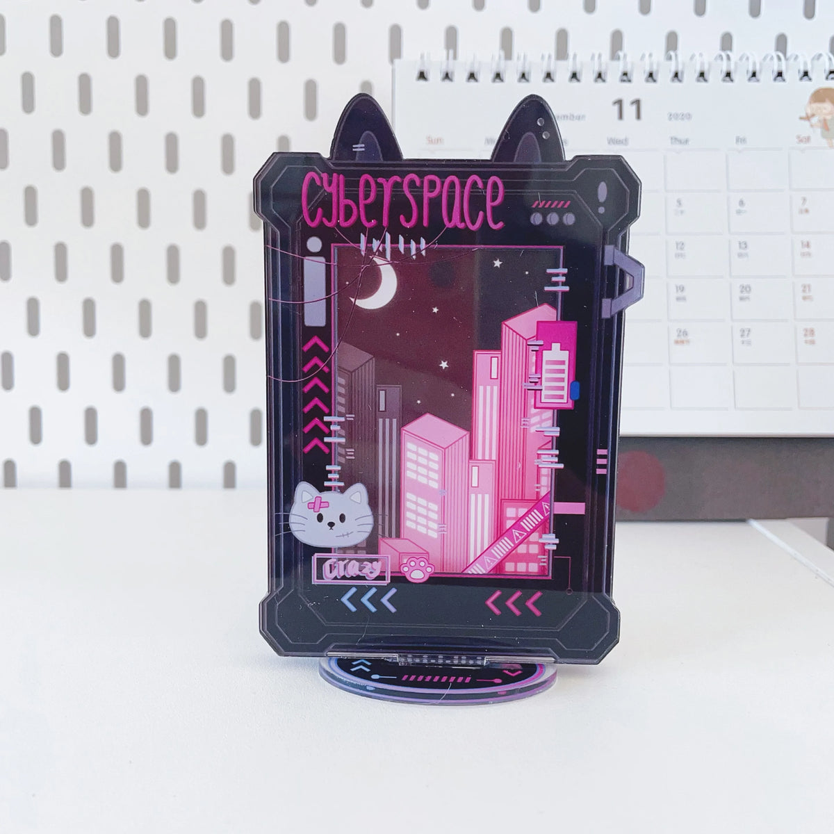 cadre photo cyberpunk transparent graphismes futuriste noir rose violet