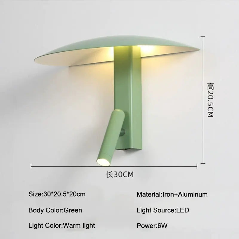 lampe murale moderne led 6w beige noir orange rouge vert chambre cuisine salle manger