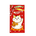 enveloppes rouges traditionnelles chinoises chat porte bonheur fleurs cerisier symboles finance caractères chinois festif