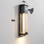 applique murale led moderne noire transparente éclairage induction verre trempé fixations oeilletsextérieur