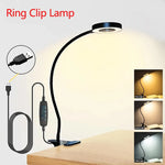 lampe pince noir led flexible ajustable contemporaine eye protection minimaliste