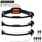 lampe torche frontale rechargeable modes éclairage camping pêche cyclisme urgence 5000mah USB Type