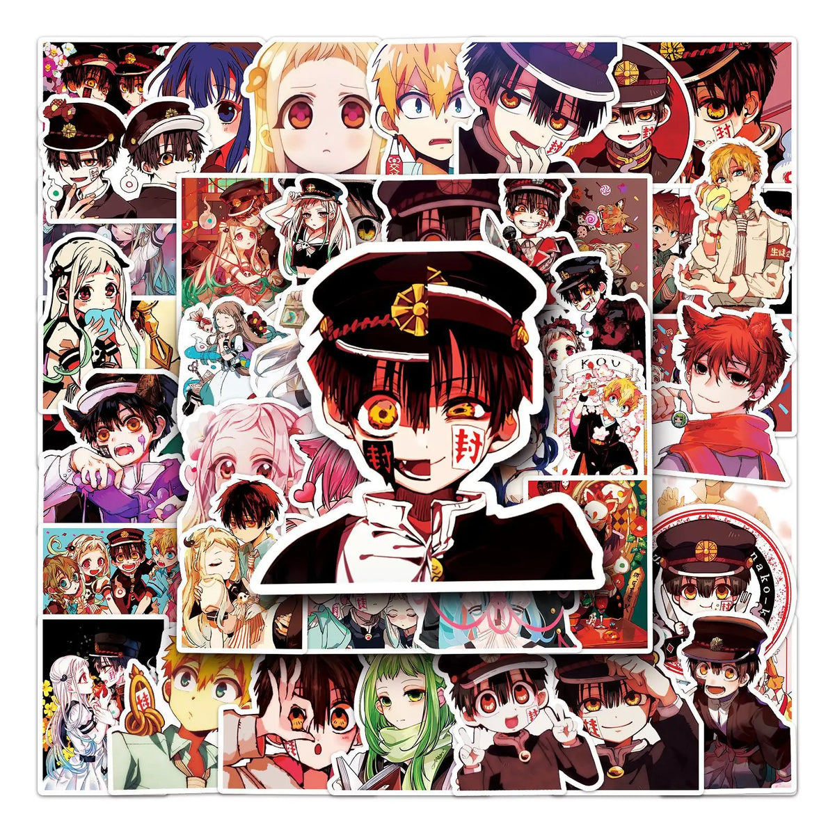 sticker adhésif personnages animés exprimés diverses couleurs dessin animé pack 50PCS carnet téléphone scrapbooking