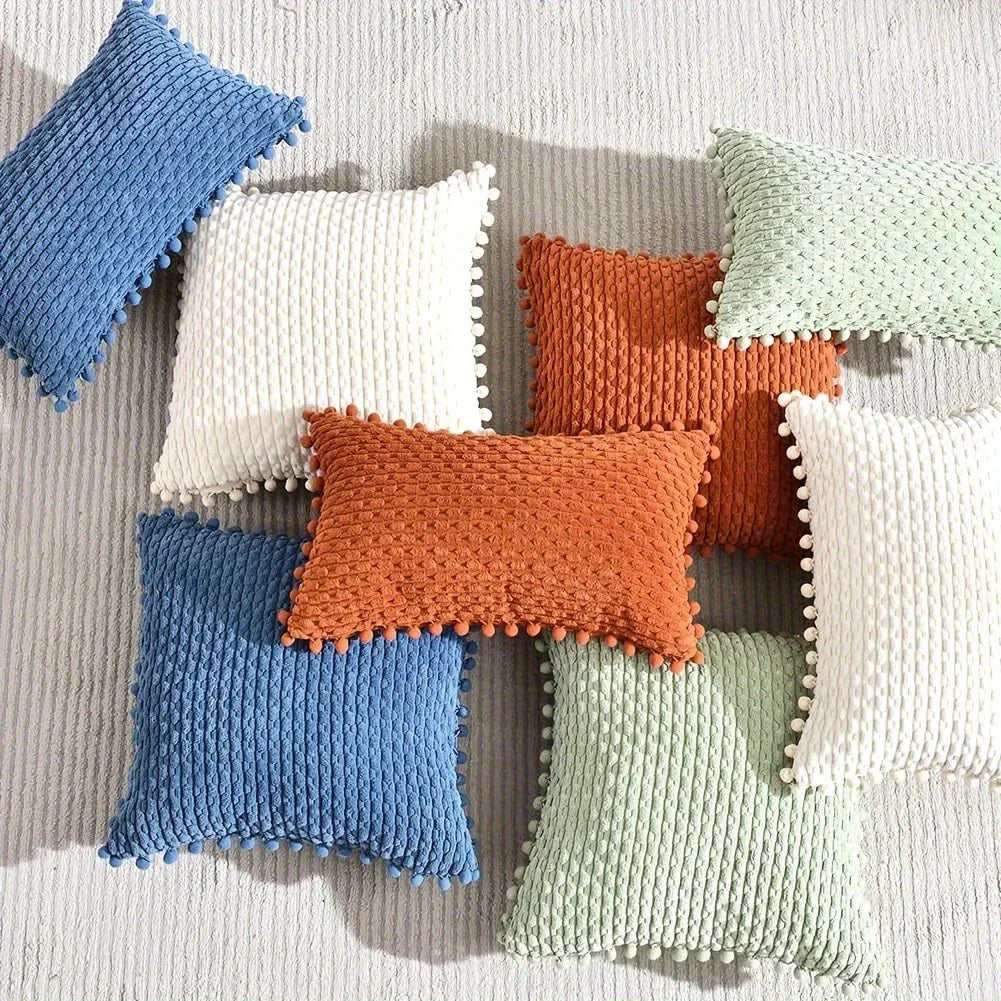 coussin orange moderne 100% polyester tissage adhésif zipper 45cm 45cm