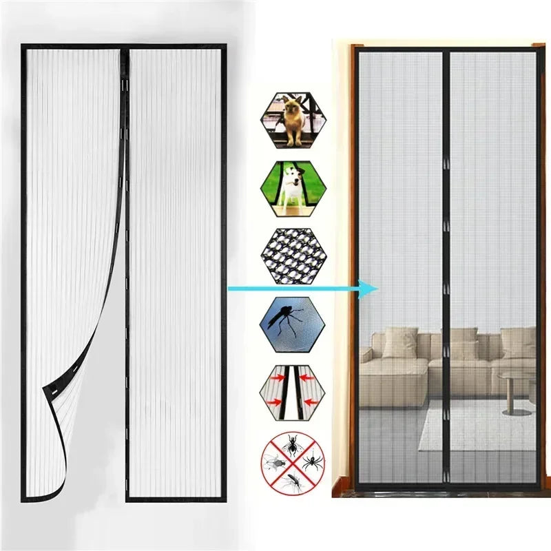 rideau sécurité noir maille fine moderne velcro adhésion 80x210cm 90x210cm 100x210cm